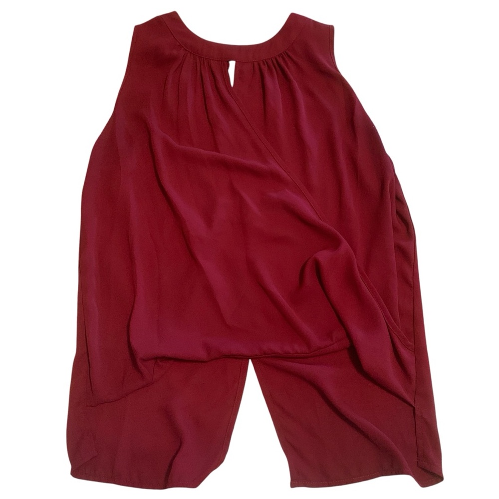 Monteau Elegant Burgundy Jumpsuit Size M